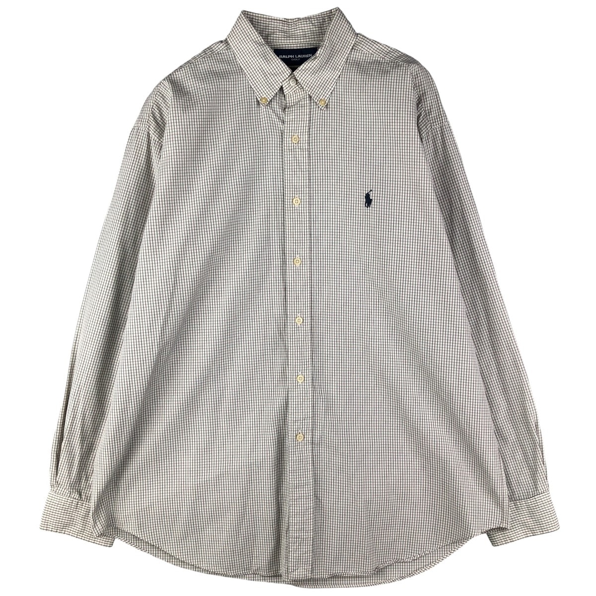 古着 ラルフローレン Ralph Lauren RALPH LAUREN GOLF 長袖 ボタンダウンチェックシャツ メンズL相当/eaa602362