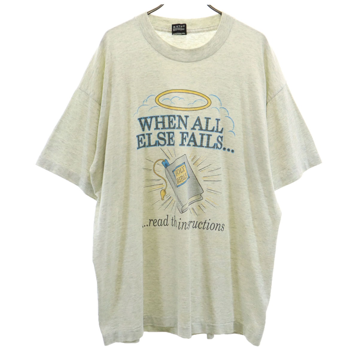 FRUIT OF THE LOOM BEST フルーツオブザルーム ベスト 90s USA製 オールド メッセージ プリント 半袖 Tシャツ XL シングルステッチ