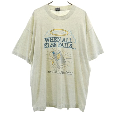 FRUIT OF THE LOOM BEST フルーツオブザルーム ベスト 90s USA製 オールド メッセージ プリント 半袖 Tシャツ XL シングルステッチ