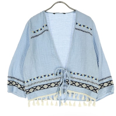 ZARA ザラ 長袖 カーディガン XS ライトブルー
