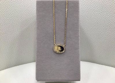 Dior Rhinestone Necklace "Gold"