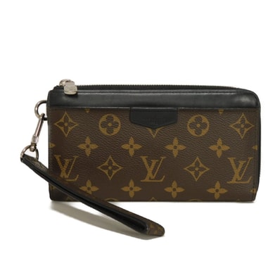 LOUIS VUITTON ルイ・ヴィトン ジッピードラゴンヌ LVロゴ フラワー マロン ブラック L字ファスナー コンパートメント 札入れ カードケース コインケース ストラップ RFID ICチップ モノグラム マカサー ノワール 長財布 M69407