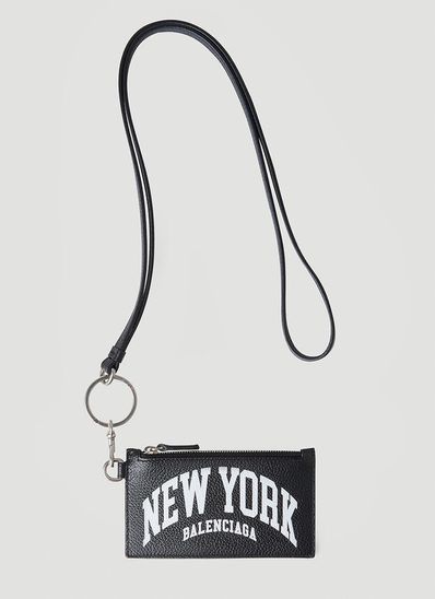 BALENCIAGA Cities New York Card Holder "Black"