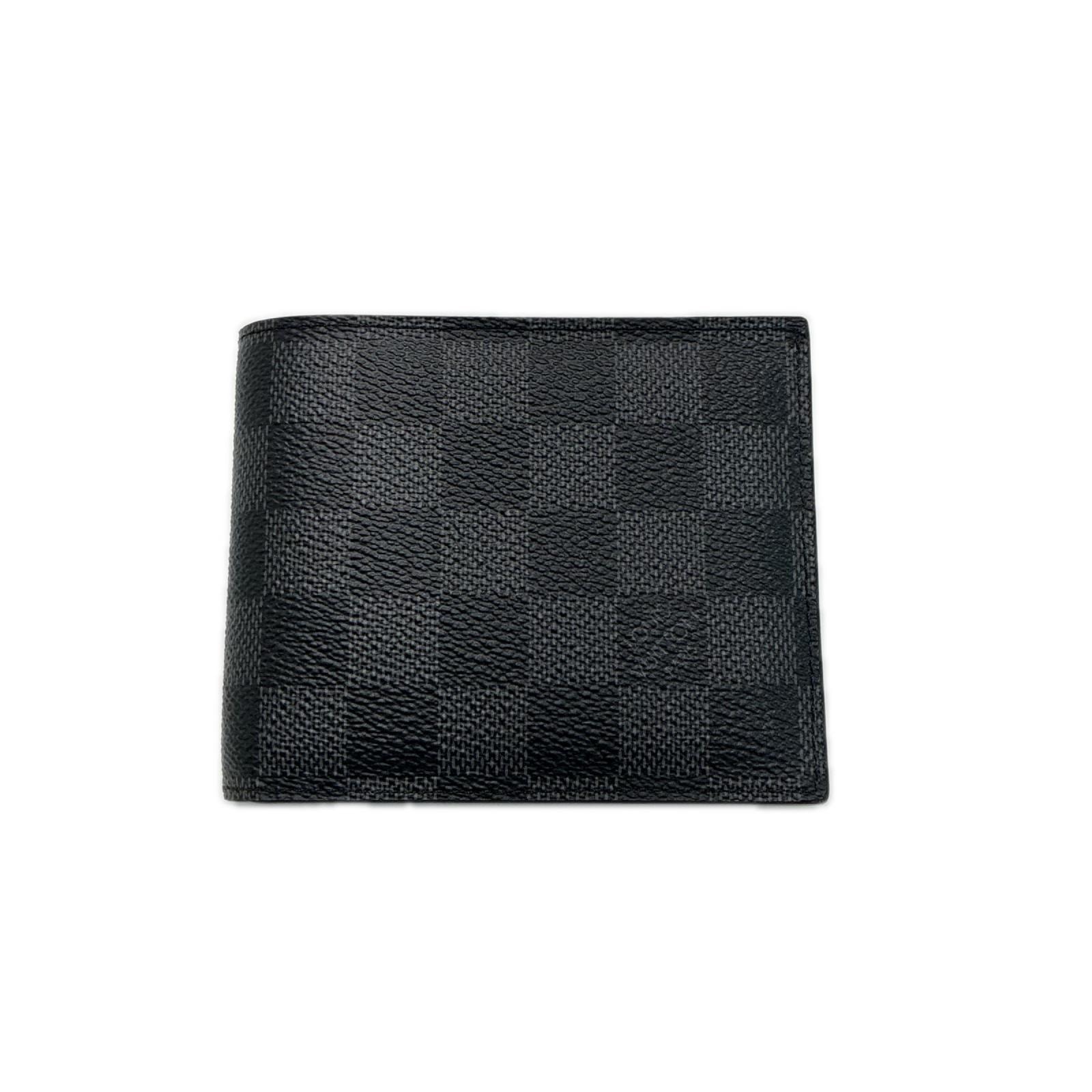 LOUIS VUITTON ルイヴィトン ダミエ・グラフィット ポルトフォイユ アメリゴ N60053 2つ折り財布 イニシャルイ:N.Y入