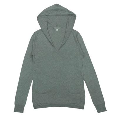 MAX MARA マックスマーラ Maglla 銀タグ Vネック ニット パーカー フーディー グレー系 M【中古】