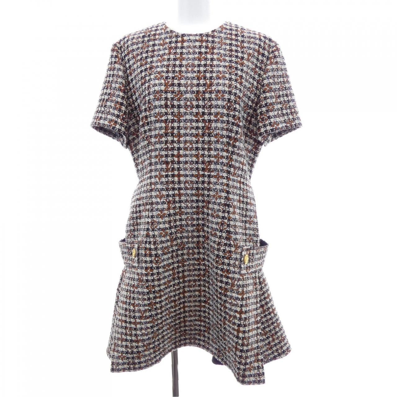 ルイヴィトン LOUIS VUITTON モノグラムツイードスケータードレス FNDR50JM9 ワンピース