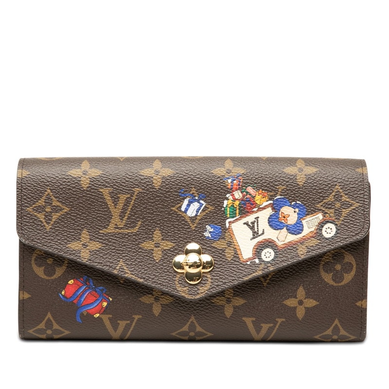 ルイ ヴィトン モノグラム ヴィヴィエンヌ ポルトフォイユ サラ 長財布 M15336 ブラウン PVC レディース LOUIS VUITTON 【中古】