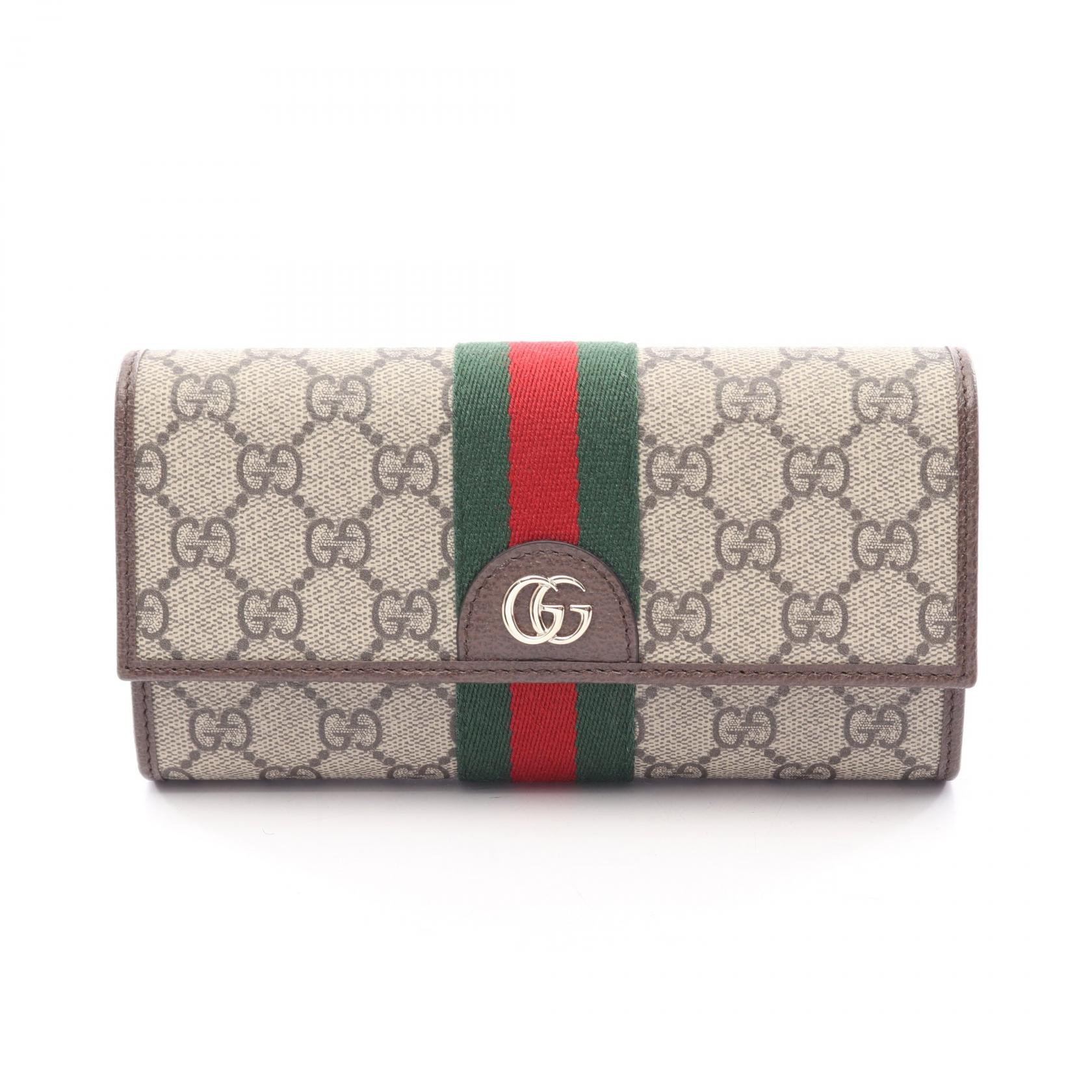 グッチ GUCCI オフィディア GGスプリーム コンチネンタルウォレット 二つ折り長財布 財布 レザー PVC レディース ベージュ系 / マルチカラー 838485FAE0L9746 【新品】