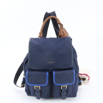 ■美品 トリーバーチ リュックサック レザー×ナイロン