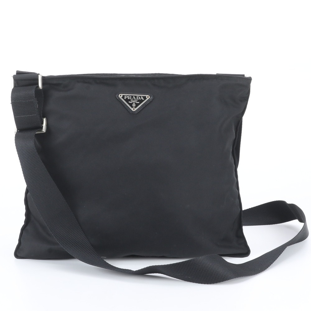 ■美品 プラダ テスート ナイロントライアングルロゴショルダーバッグ
