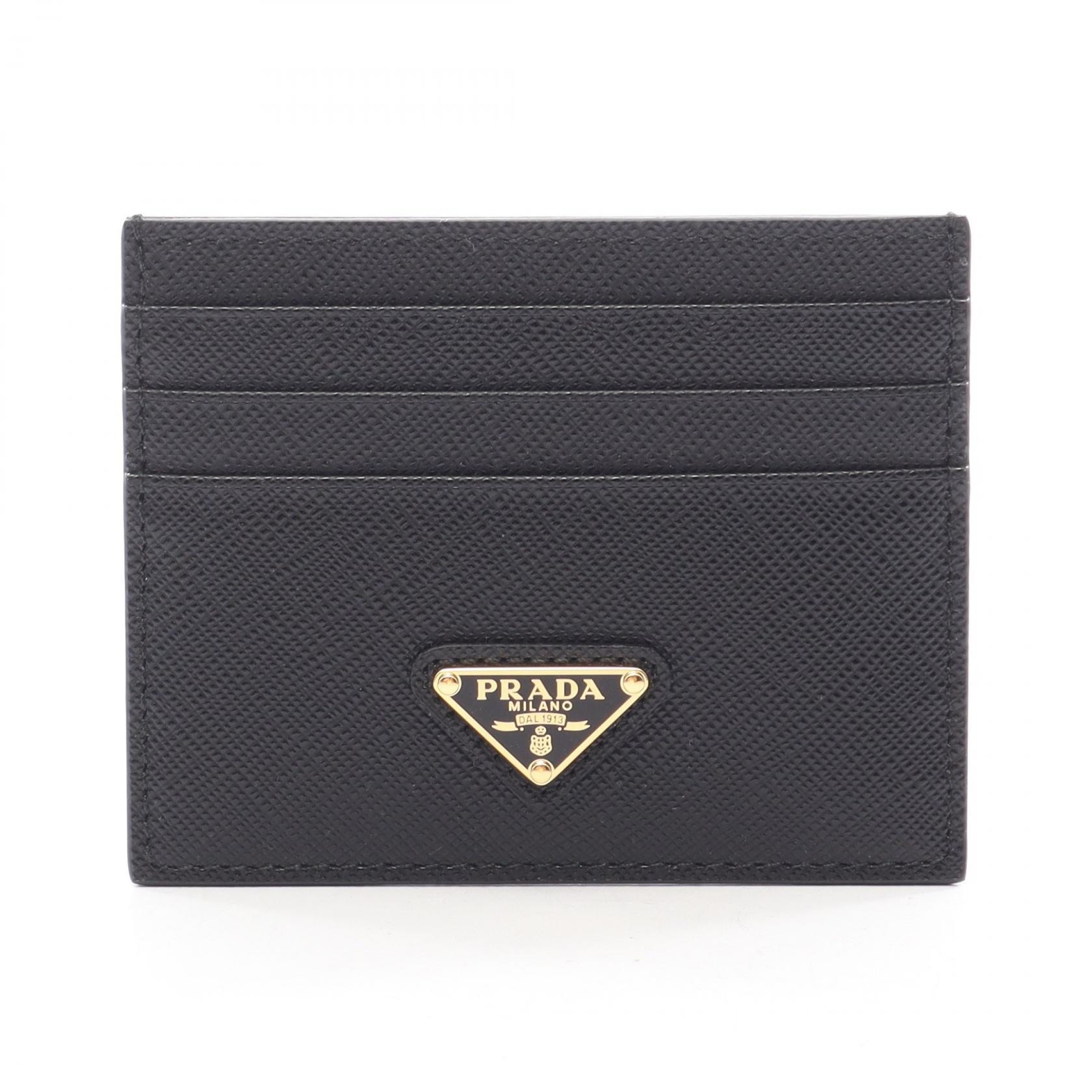 プラダ PRADA SAFFIANO TRIANG カードケース アクセサリー サフィアーノレザー レディース ブラック系 1MC025QHHF0002 【新品】