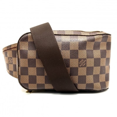 LOUIS VUITTON ルイヴィトン ボディバッグ ジェロニモス ウエストポーチ 斜め掛け Geronimos N51994 ダミエキャンバス ブラウン 茶 ゴールド金具 メンズ【中古品】