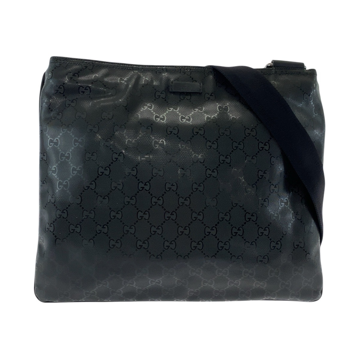 美品 GUCCI グッチ GGインプリメ ブラック 黒 PVC ショルダーバッグ メッセンジャーバッグ 男女兼用 503519 【中古】