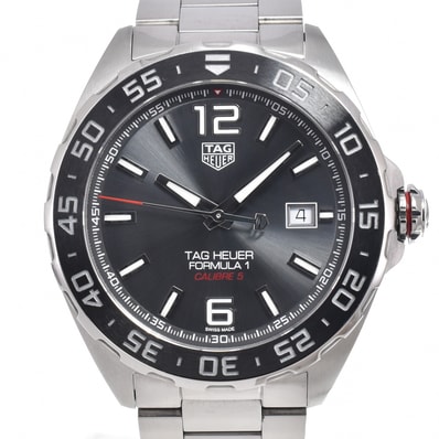 タグホイヤー TAG HEUER WAZ2011 フォーミュラ1 キャリバー5 グレー 自動巻き メンズ 美品 腕時計 O#151317