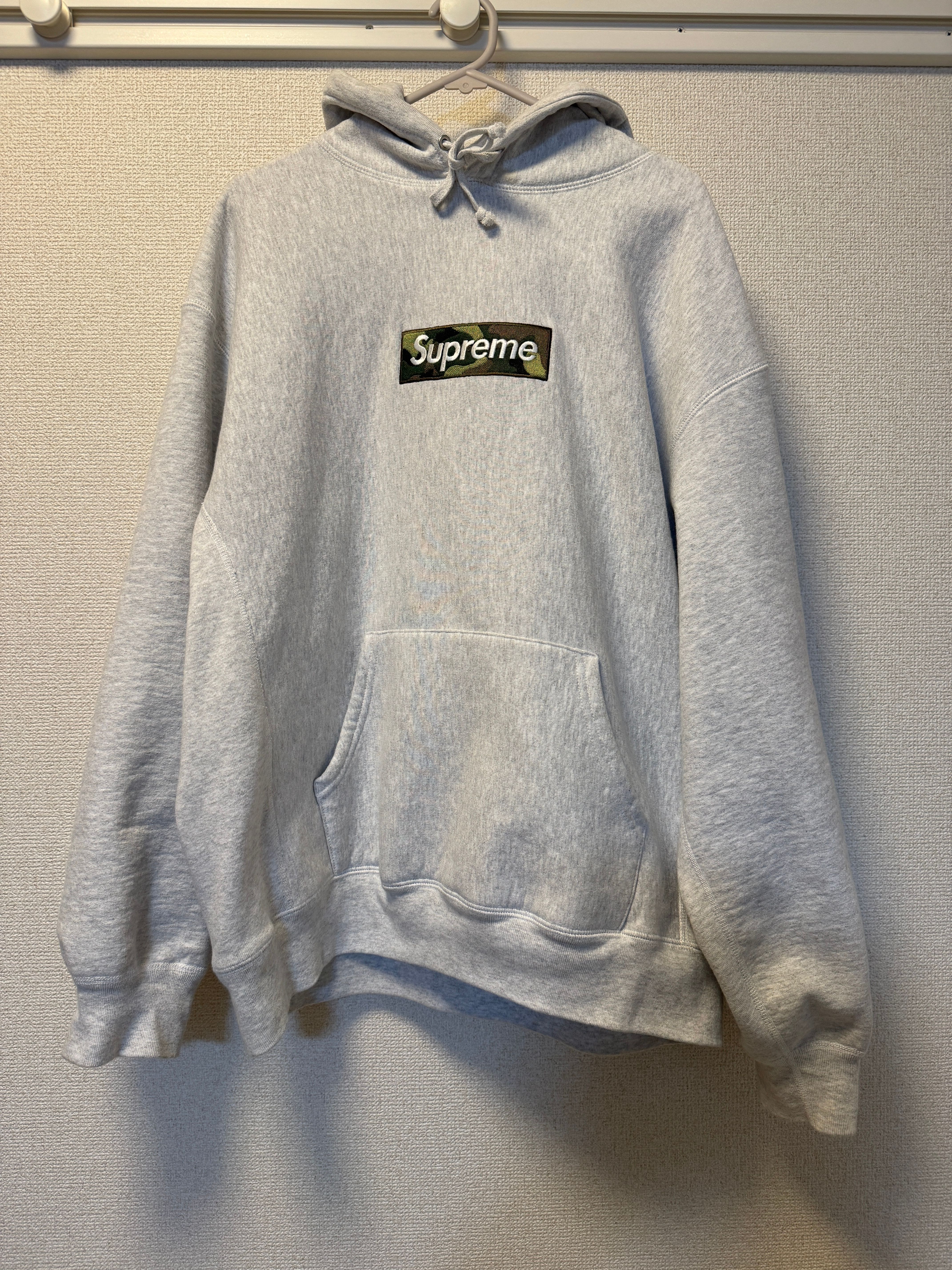 Supreme Box Logo Hooded Sweatshirt "Ash Grey" (23FW)