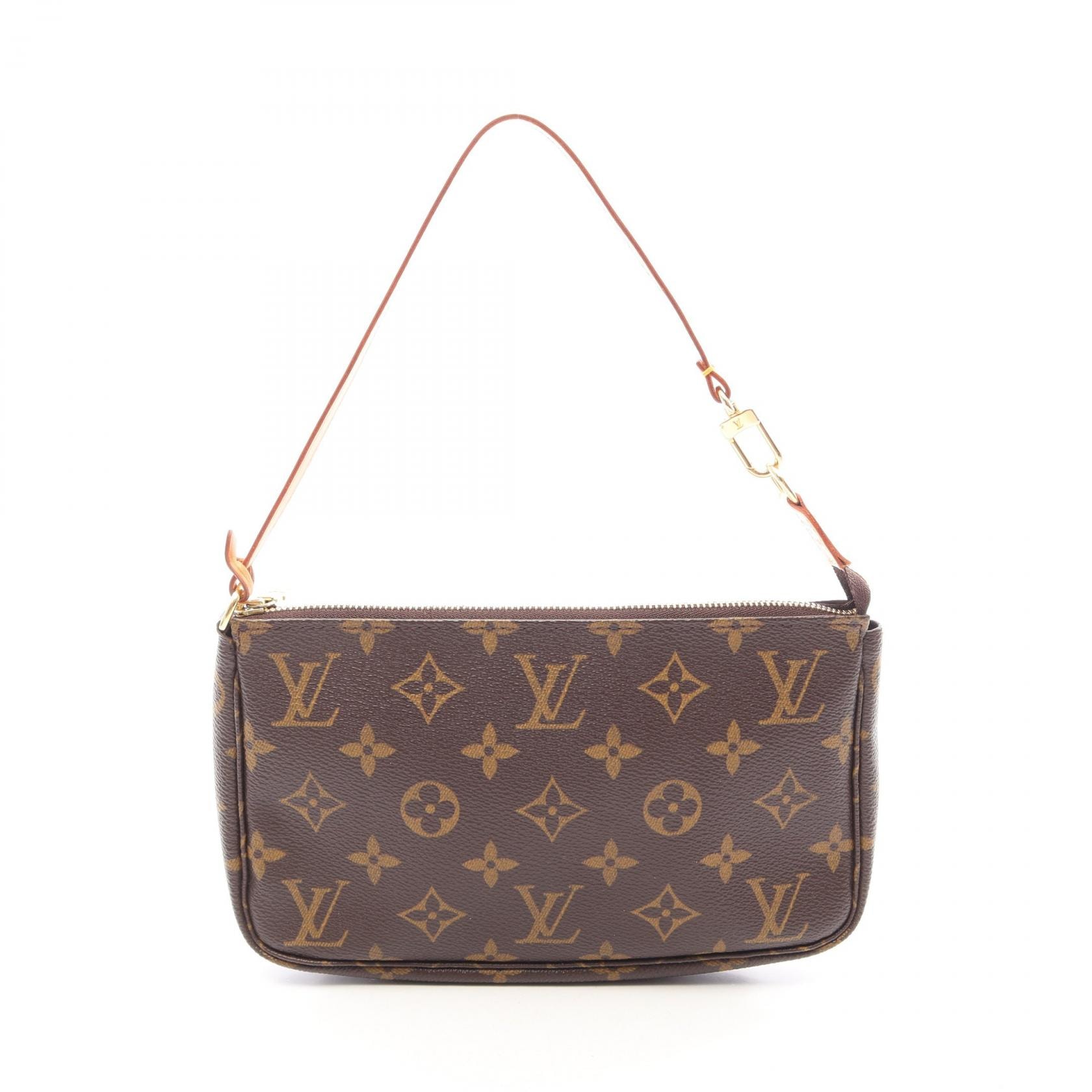 ルイ・ヴィトン LOUIS VUITTON ポシェットアクセソワール ハンドバッグ バッグ PVCコーティングキャンバス レザー モノグラム レディース ブラウン系 M51980 【中古】