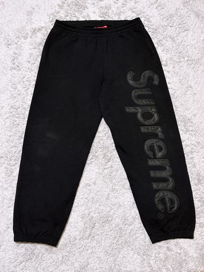 Supreme Satin Applique Sweatpant (23FW) "Black"
