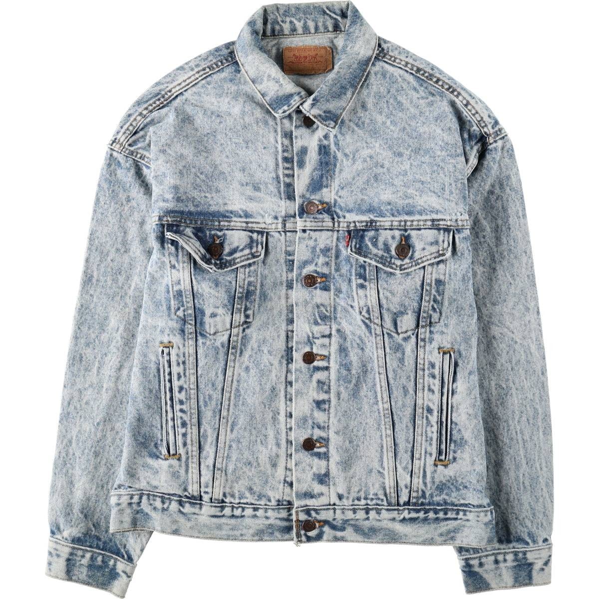 古着 90年代 リーバイス Levi's 70507-0219 ケミカルウォッシュ デニムジャケット Gジャン USA製 メンズM相当 ヴィンテージ/eaa667923