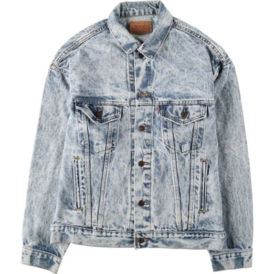 古着 90年代 リーバイス Levi's 70507-0219 ケミカルウォッシュ デニムジャケット Gジャン USA製 メンズM相当 ヴィンテージ/eaa667923