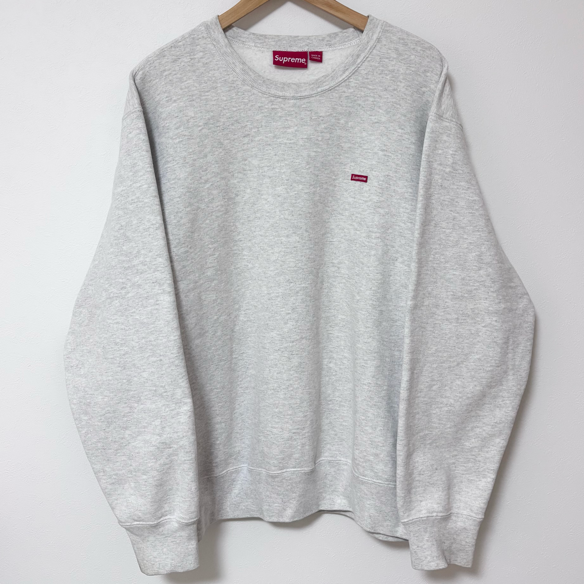 Supreme Small Box Crewneck スモールボックスグレー クルーネック トレーナー スウェット シュプリーム L