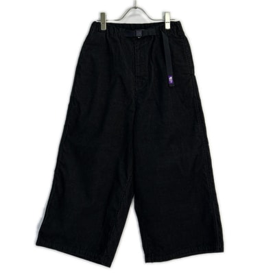 ザ ノースフェイス パープルレーベル ブラック コーデュロイパンツ ワイド S