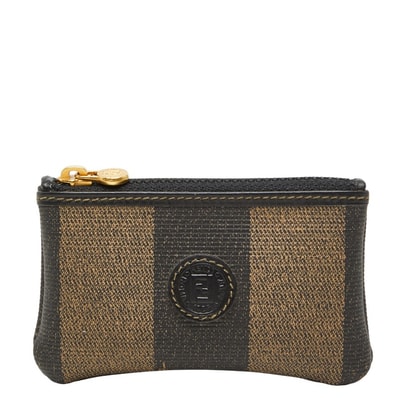 フェンディ ペカン コインケース 小銭入れ ブラック ブラウン レザー レディース FENDI 【中古】