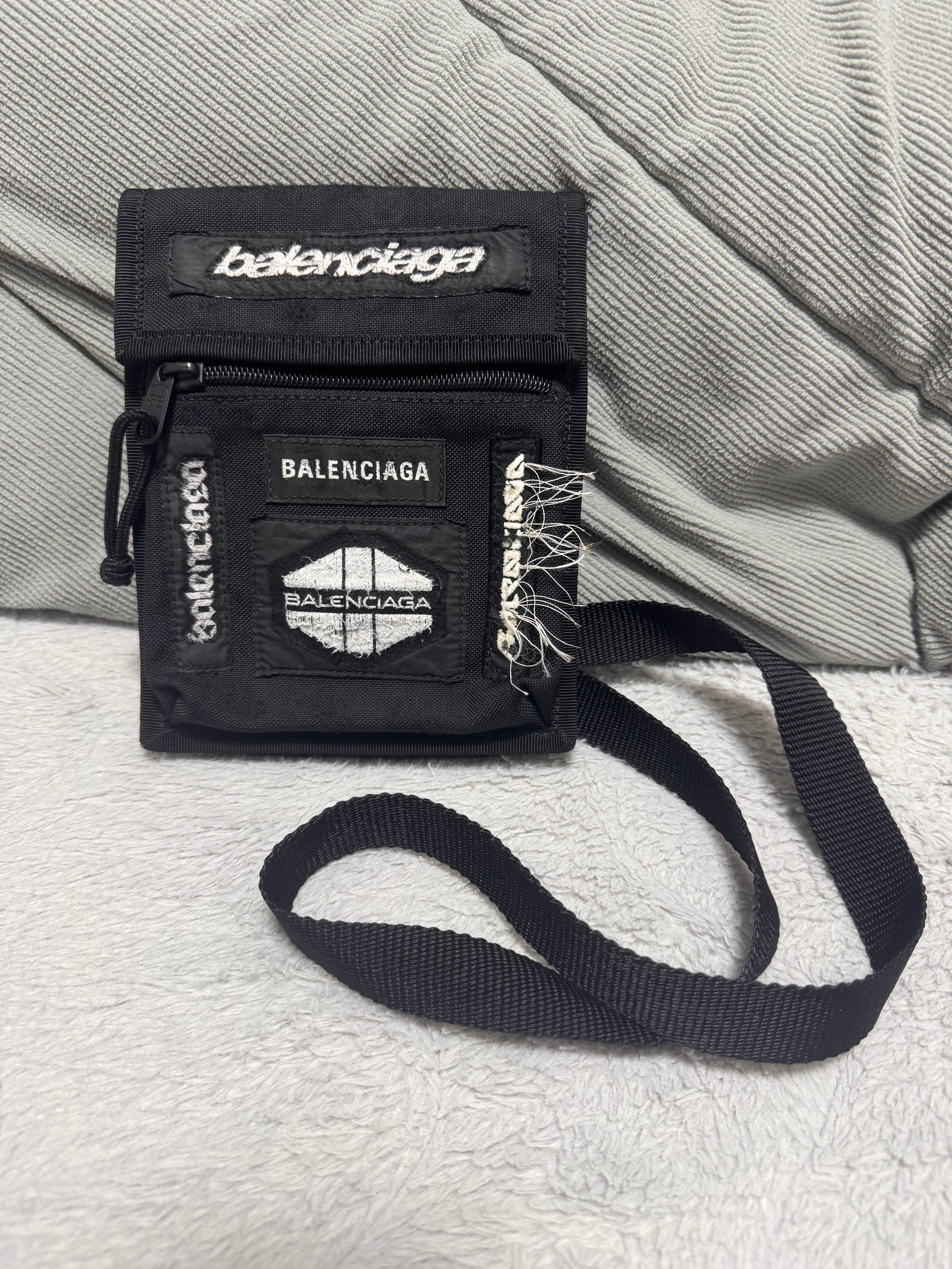 BALENCIAGA Explorer Small Pouch with Strap "Black"