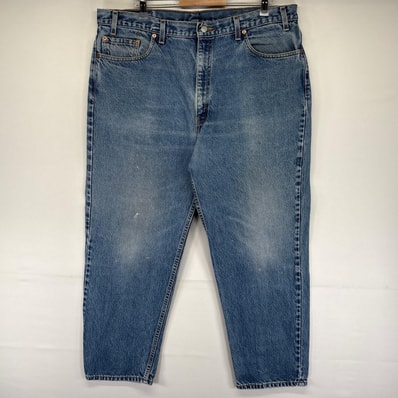 古着 リーバイス Levi's USA製 デニム パンツ Gパン ジッパーフライ 大きいサイズ 550 テーパード 5ポケット W42 L30 ブルー系 メンズ