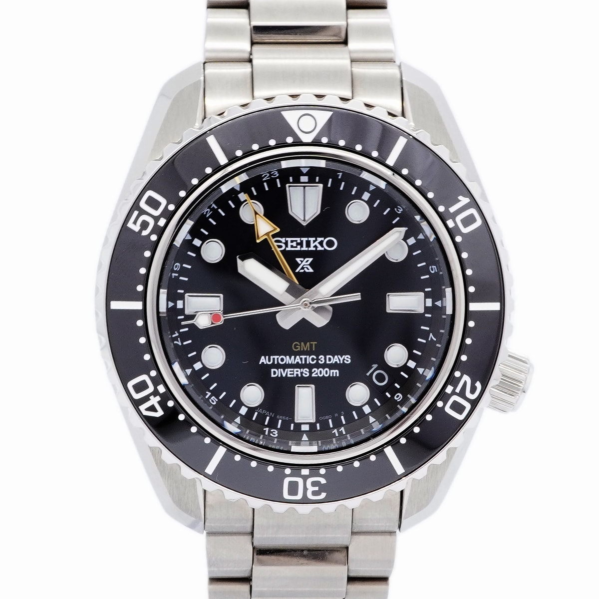 【6wkc0152】セイコー プロスペックス ダイバースキューバ GMT SBEJ011/6R54-00D0 黒文字盤【中古】腕時計 メンズ