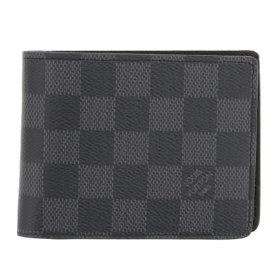 LOUIS VUITTON ルイ・ヴィトン ポルトフォイユ ミュルティプル ダミエ グラフィット 札入れ N62663 ダミエグラフィットキャンバス ダミエグラフィットキャンバス グレー ブラック メンズ【中古】
