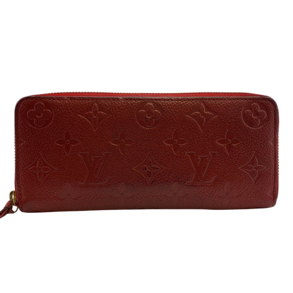 ルイヴィトン LOUIS VUITTON 長財布 モノグラムアンプラント クレマンス ポルトフォイユ M60169 レッド