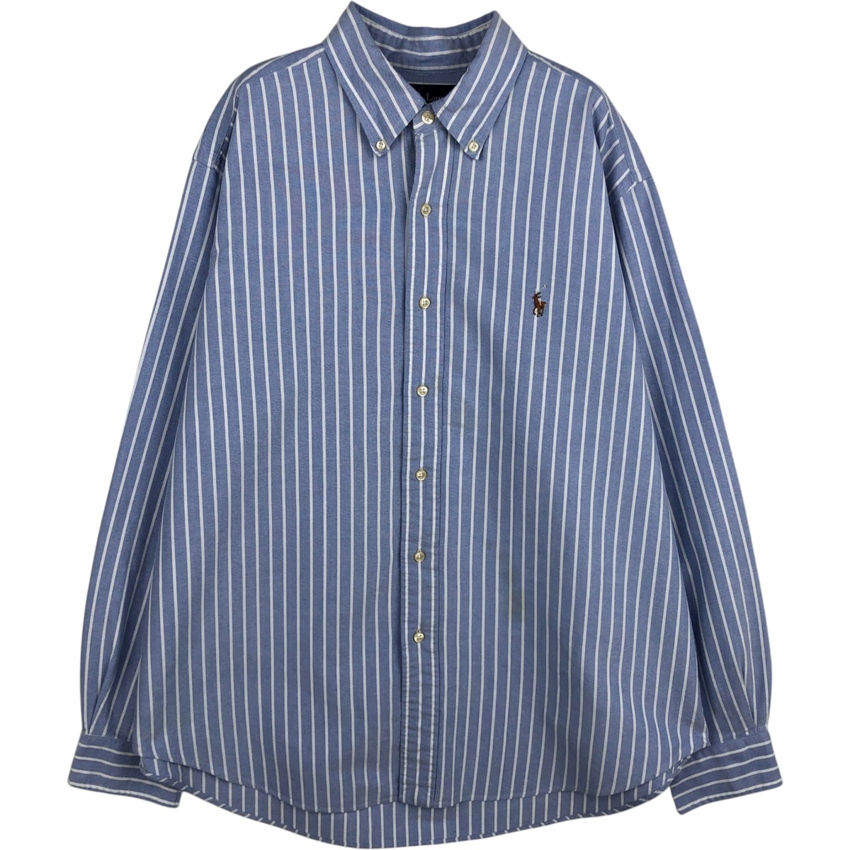 古着 ラルフローレン Ralph Lauren CLASSIC FIT 長袖 ボタンダウンストライプシャツ メンズL相当/eaa628722