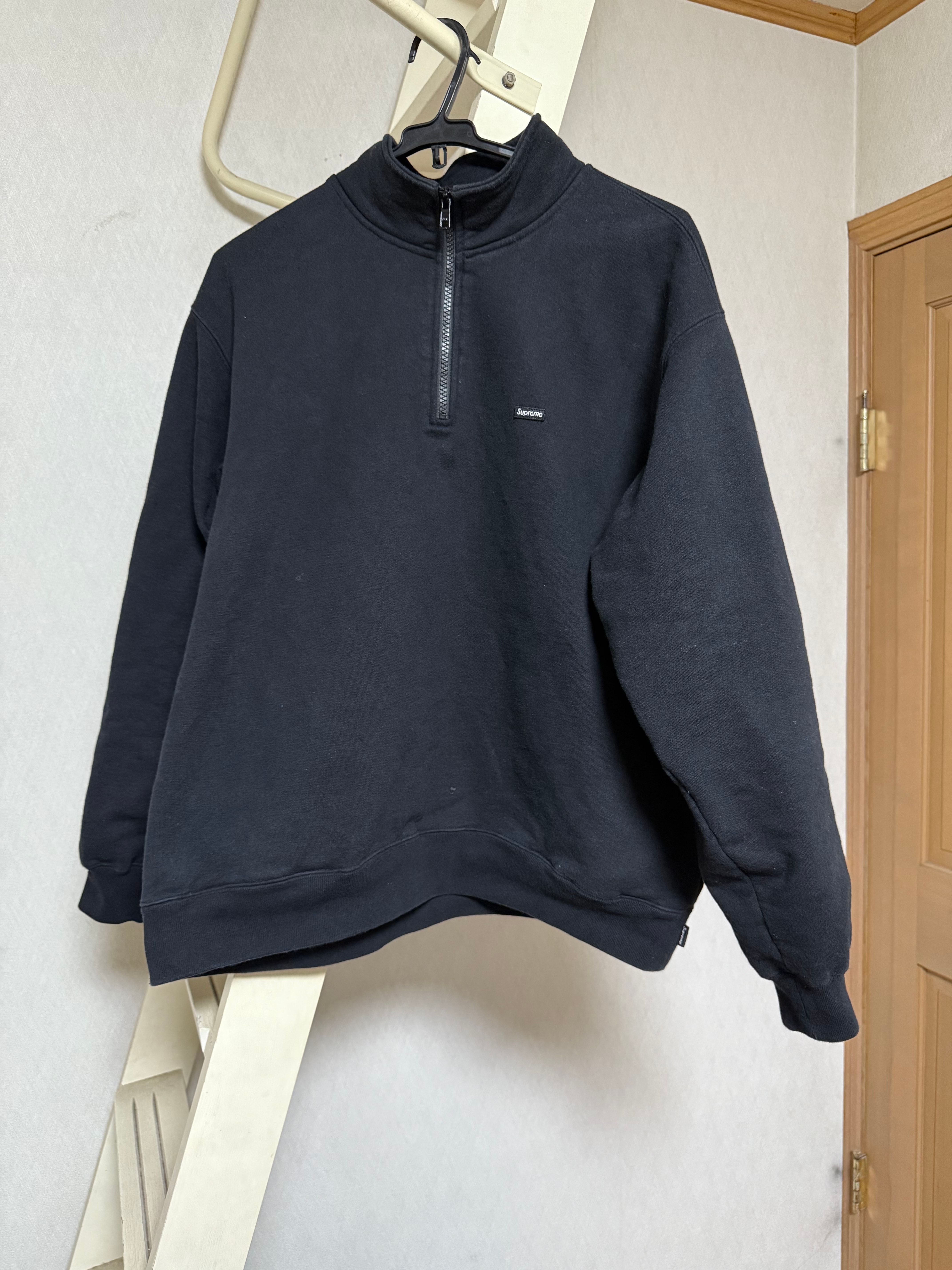 Supreme Small Box Half Zip Pullover (25SS) "Black"