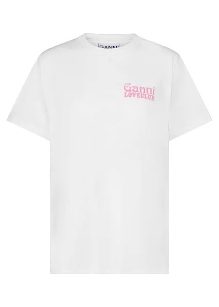 GANNI ガニー Nightclub 半袖Tシャツ Loveclub