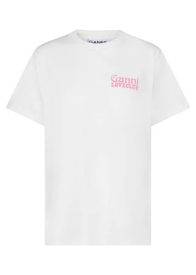 GANNI ガニー Nightclub 半袖Tシャツ Loveclub