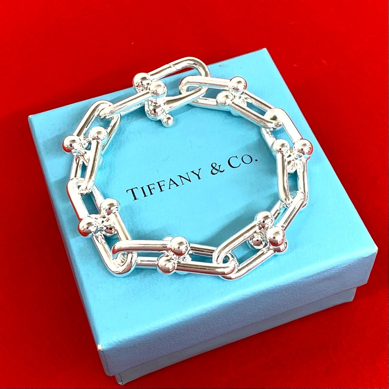 TIFFANY&Co. ティファニー ハードウェア ラージリンク ブレスレット シルバー925 ブレスレット シルバー
 804-6
