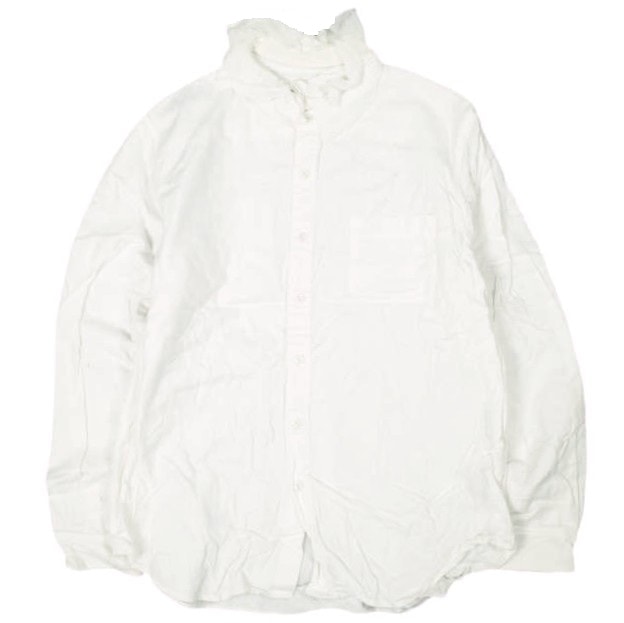 BEAMS BOY ビームスボーイ 衿デタッチ バンドカラーシャツ 13-11-0420-156 ONE SIZE WHITE 長袖 フリル 2WAY トップス g13931