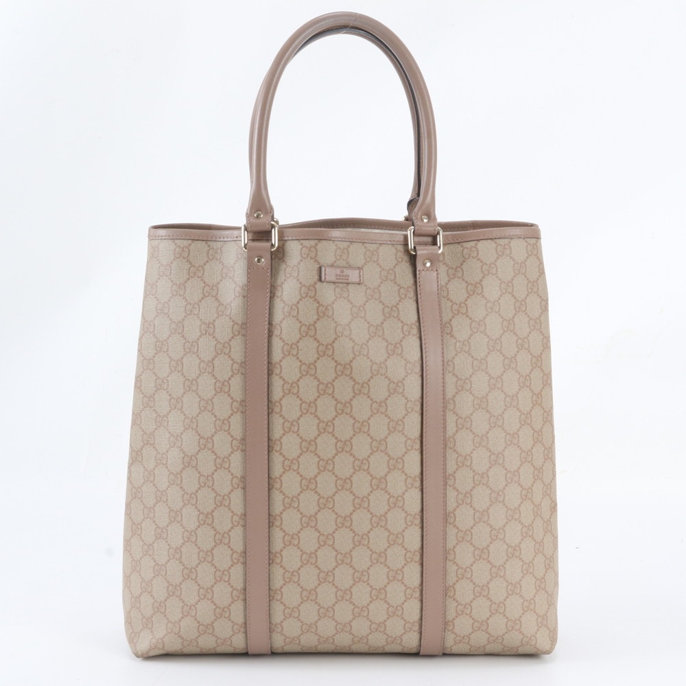 GUCCI plus トートバッグ GGスプリーム シェリーライン ベージュ Ψ