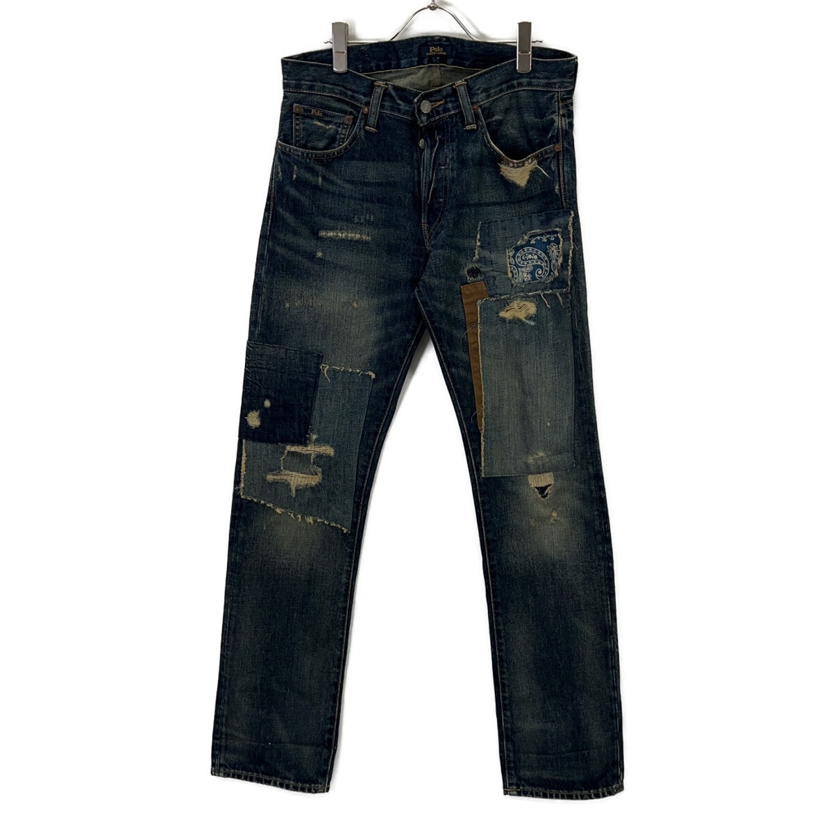 ポロ ラルフローレン 【国内正規】710757394001 ダメージ加工 パッチワーク ボタンフライ デニムパンツ 29