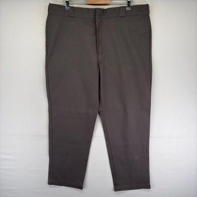 古着 ディッキーズ Dickies パンツ ワークパンツ 874 ストレート ジッパーフライ 大きいサイズ チノパン W42 L32 グレー系 メンズ