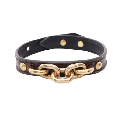 ルイ・ヴィトン LOUIS VUITTON ツイストザチェーン モノグラム ブレスレット アクセサリー レザー PVCコーティングキャンバス レディース ブラウン系 / ブラック系 M6529 【中古】