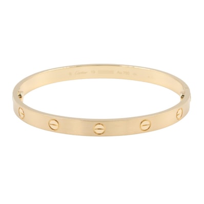カルティエ CARTIER ラブブレス ブレスレット アクセサリー K18(イエローゴールド) メンズ レディース ゴールド系 B6077000 【中古】