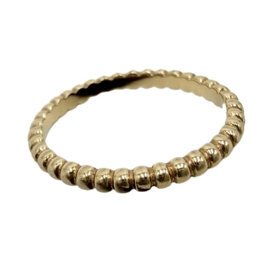 Van Cleef & Arpels ヴァンクリーフ&アーペル 指輪 ペルレリング ジュエリー アクセサリー Au750 18金YG 54サイズ K18イエローゴールド 約13.5号 VCARPJMG54 レディース 約2.2g【中古品】