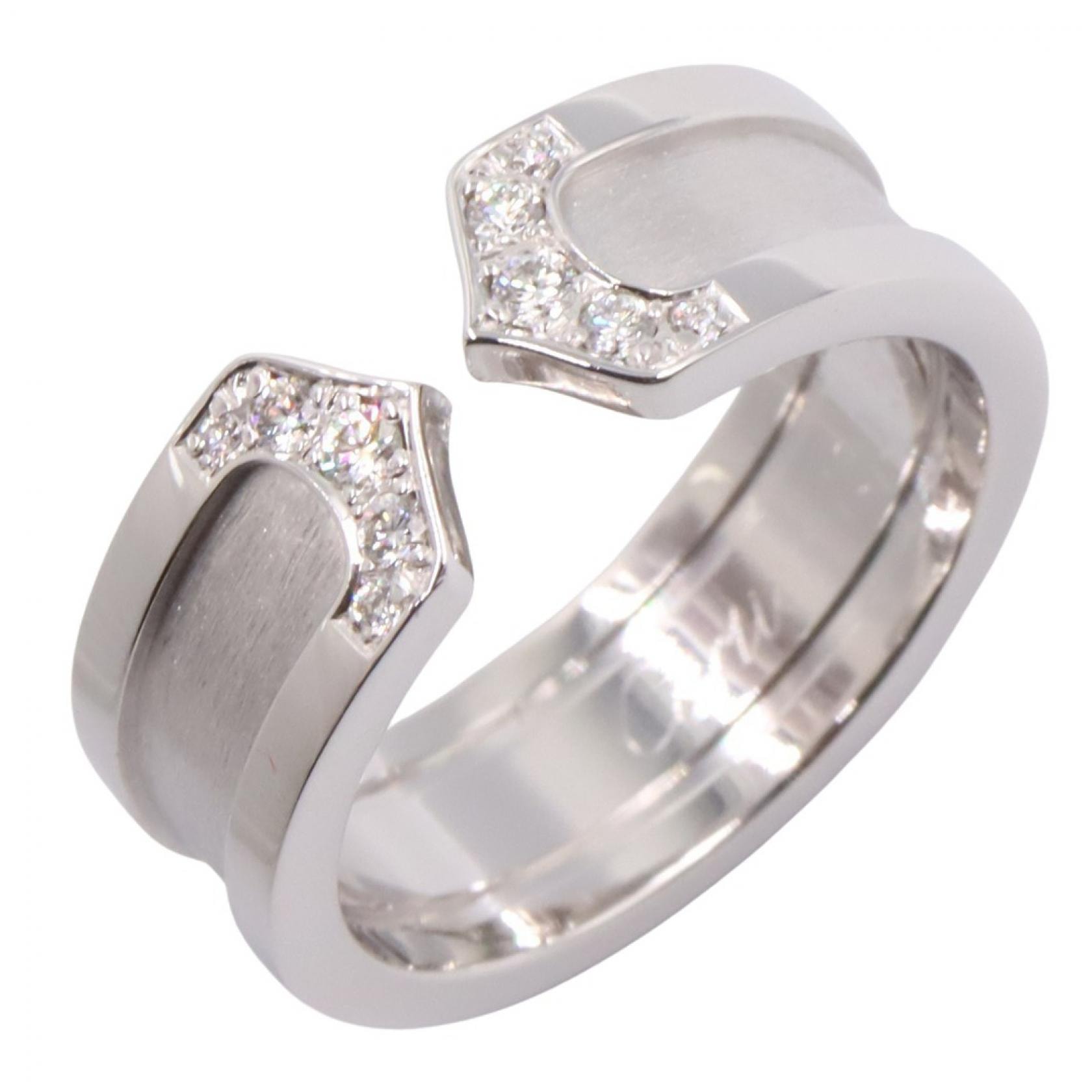 カルティエ CARTIER C2 ダイヤ リング リング・指輪 ジュエリー K18WG(ホワイトゴールド) ダイヤモンド レディース シルバー系 / クリア系 【中古】