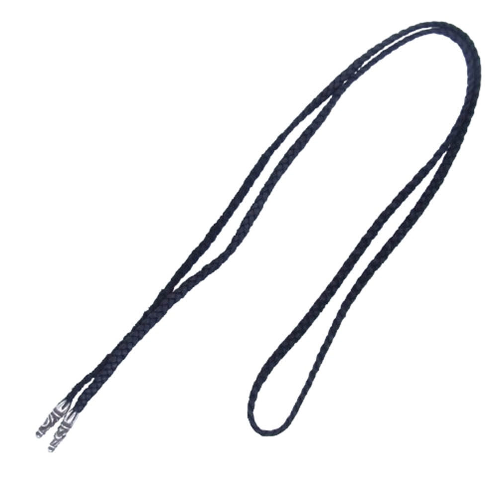 CHROME HEARTS クロムハーツ(原本有) ネックレス LEATHER BRAID  スクロールチップ レザーブレード ブラック系【中古】