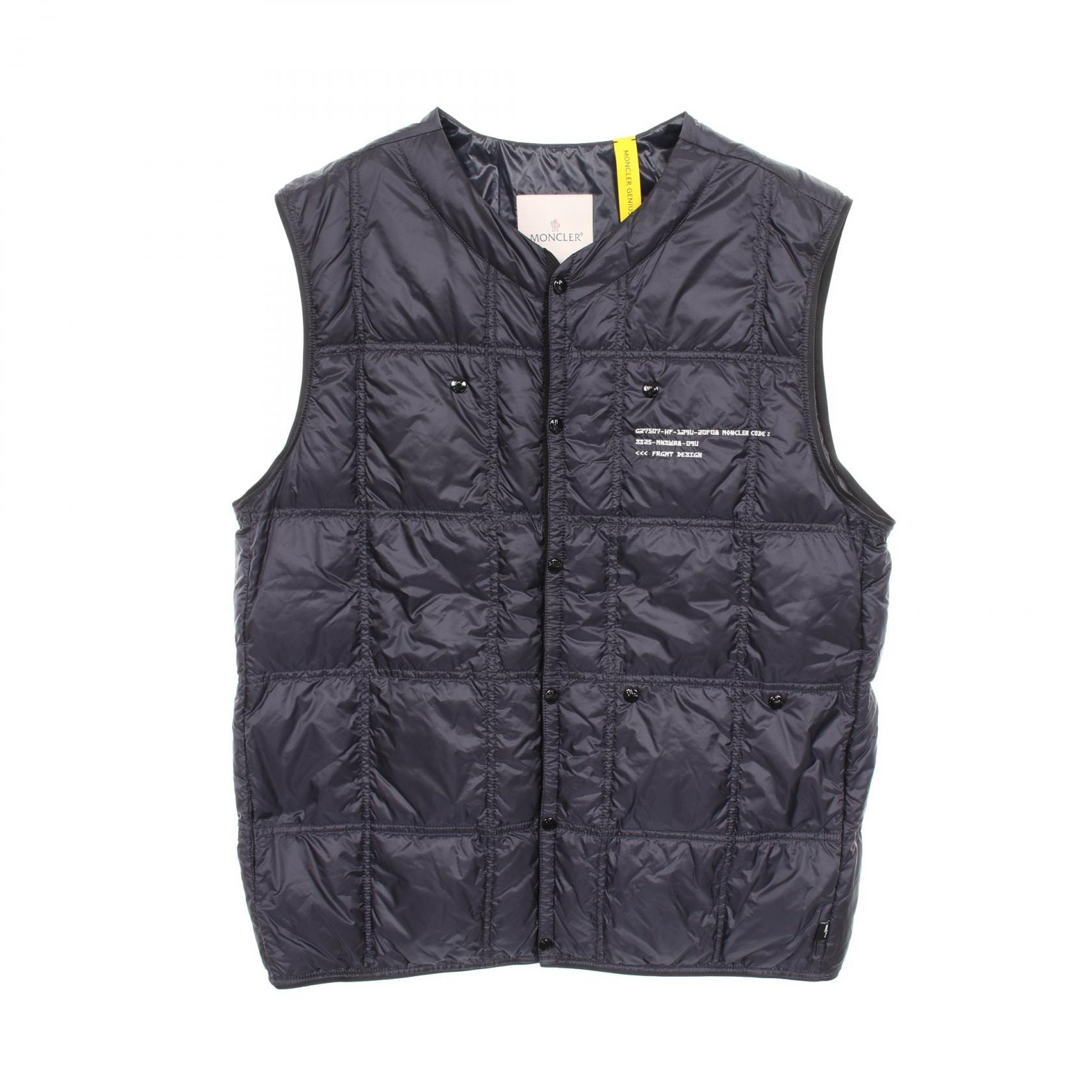 モンクレール MONCLER MONCLER GENIUS 7 FRAGMENT HIROSHI FUJIWARA ダウンベスト 衣料品 アウター ナイロン メンズ ネイビー系 1A00016M61147423 【新品】