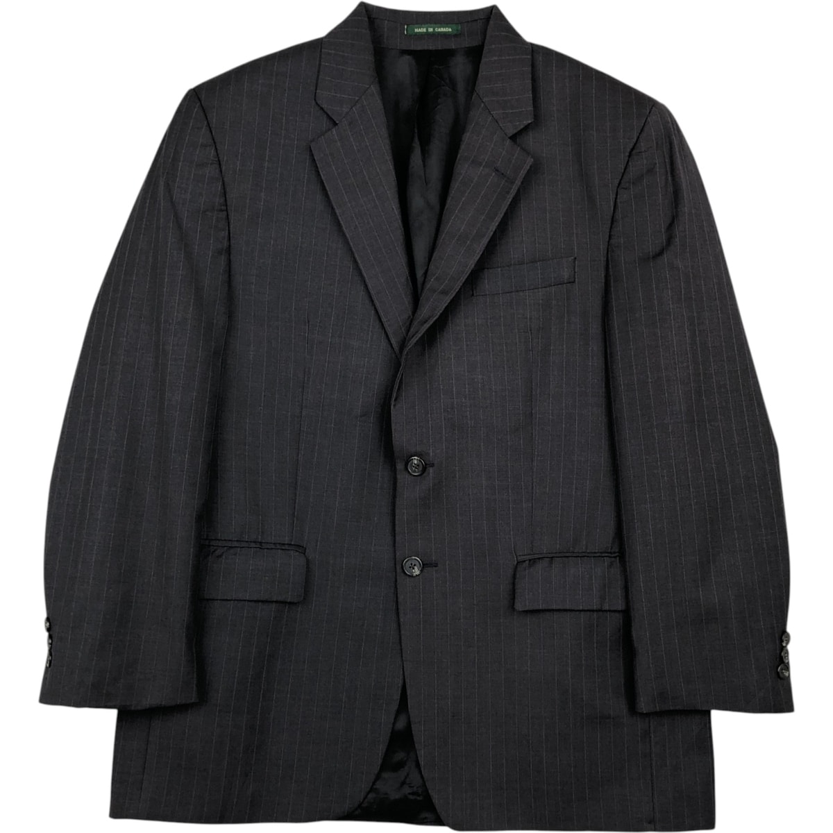 古着 ラルフローレン Ralph Lauren LAUREN ローレン ストライプ柄 ウールテーラードジャケット カナダ製 メンズM相当/eaa618428