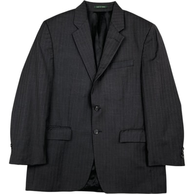 古着 ラルフローレン Ralph Lauren LAUREN ローレン ストライプ柄 ウールテーラードジャケット カナダ製 メンズM相当/eaa618428