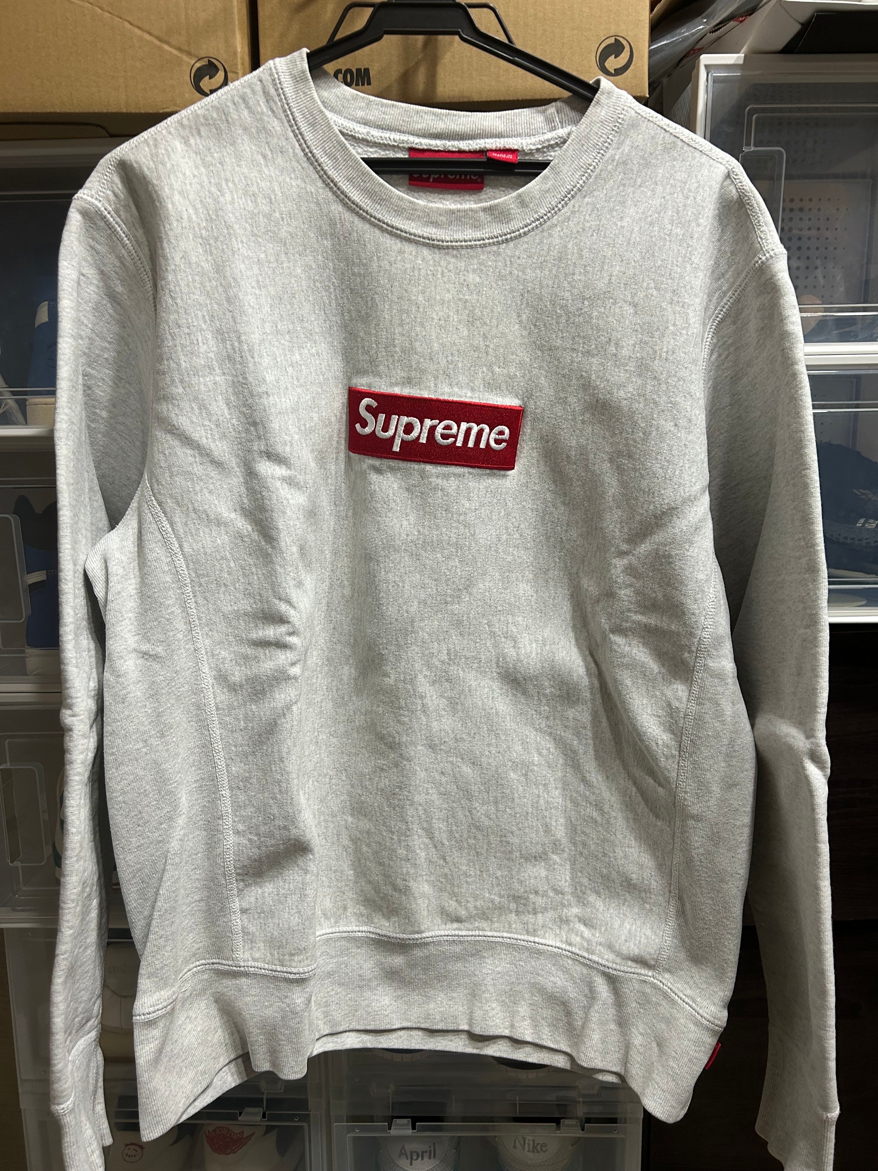 Supreme Box Logo Crewneck Sweatshirt "Ash Grey" (18FW)