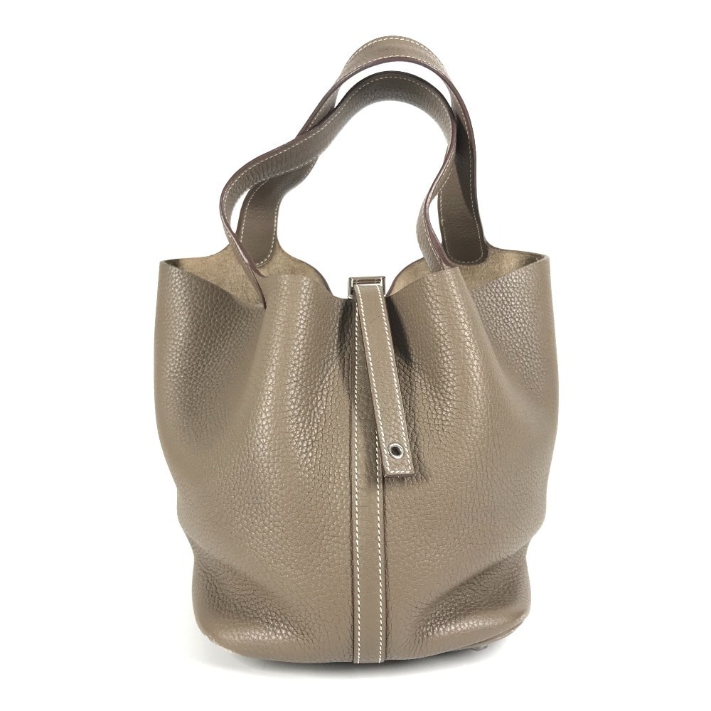 エルメス HERMES ピコタンロック MM 22 ピコタンロックMM ハンドバック カバン ハンドバッグ トリヨンクレマンス X刻 エトゥープ グレー
